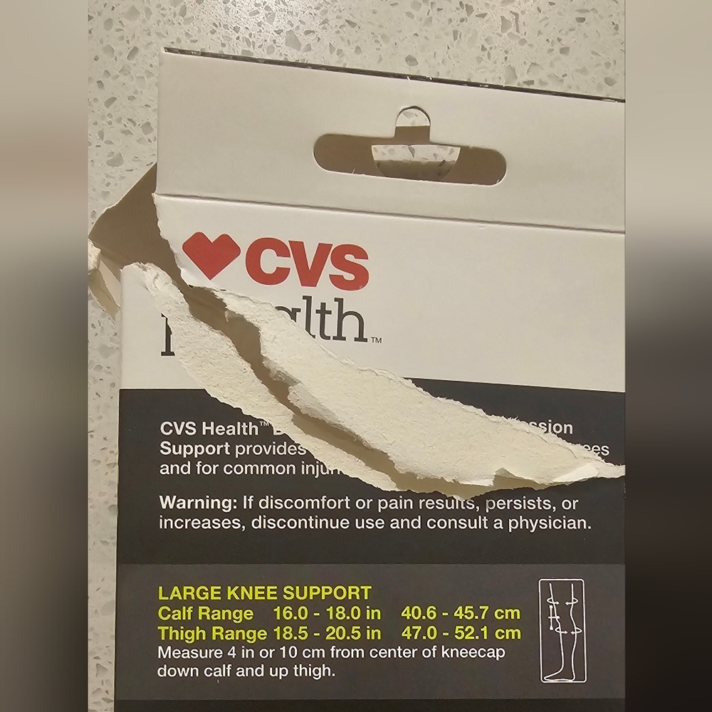 CVS Health Knee Deluxe Stabilizing Compression Support, Large - Picture 3 of 4